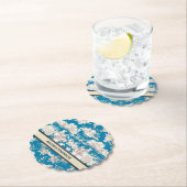 ヴィンテージブルーターコイズトイレデジュイミモノグラム ペーパーコースター (インサイチュ)