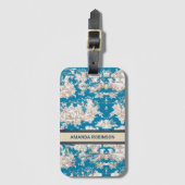 ヴィンテージブルーターコイズトイレデジュイミモノグラム ラゲッジタグ (正面縦)