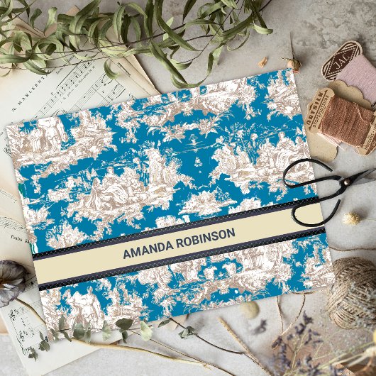 ヴィンテージブルーターコイズトイレデジュイミモノグラム 薄葉紙