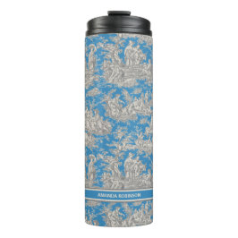 ヴィンテージブルーターコイズトワールデジュイ印刷 タンブラー