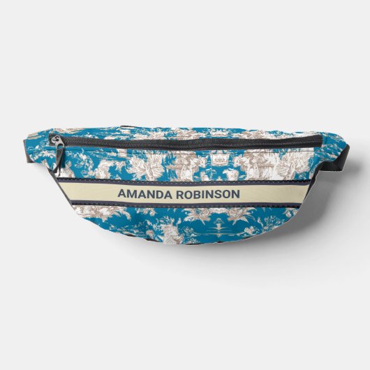 ヴィンテージブルーターコイズトワールデジュウモノグラムスリン ファニーパック (レイダウン)