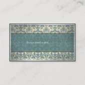 ヴィンテージブルーダマスクウェディング座席表 プレイスカード (裏面)