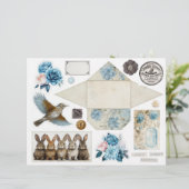 ヴィンテージブルーダマスクパターン – 4つ (スタンド正面)