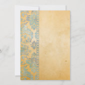 ヴィンテージブルーダマスクレース結婚ズ 招待状 (裏面)