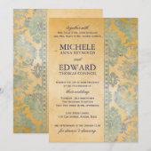 ヴィンテージブルーダマスクレース結婚ズ 招待状 (正面/裏面)