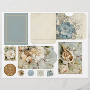 ヴィンテージブルーダマスク模様 – 2 of 4