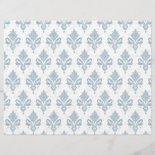 ヴィンテージブルーダマスク模様 – 4つのうちの1つ (裏面)