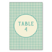 ヴィンテージブルーチェッカーボードパターカスタムン テーブルナンバー (裏面)