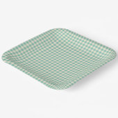 ヴィンテージブルーチェッカーボードパターン紙プレート ペーパープレート (傾斜あり)