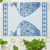 ヴィンテージブルーチノイスリージンジャージャースヴァース キッチンタオル (折り畳み)