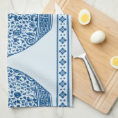 ヴィンテージブルーチノイスリージンジャージャースヴァース キッチンタオル (四つ折り)