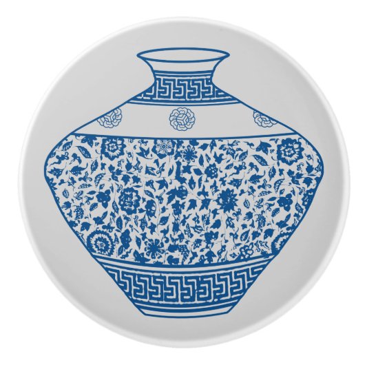 ヴィンテージブルーチノイスリージンジャージャースヴァース セラミックノブ (正面)