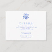 ヴィンテージブルーチノイスリー結婚フローラ エンクロージャーカード (正面)