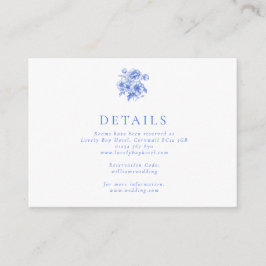 ヴィンテージブルーチノイスリー結婚フローラ エンクロージャーカード