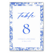ヴィンテージブルーチノイスリー結婚フローラ テーブルナンバー (裏面)