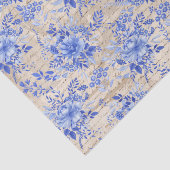 ヴィンテージブルーチャイノジュリーフラワーブーケ 薄葉紙 (詳細)