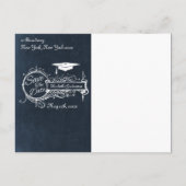 ヴィンテージブルーチョーク卒業日退会 案内ポストカード (裏面)