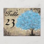 ヴィンテージブルーツリーテーブル番号 ポストカード (裏面)