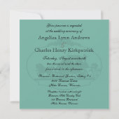 ヴィンテージブルーテイデイフォワード結婚式招待状 招待状 (裏面)