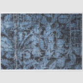 ヴィンテージブルーテクスチャビクトリアンフローラ分離 薄葉紙 (正面)