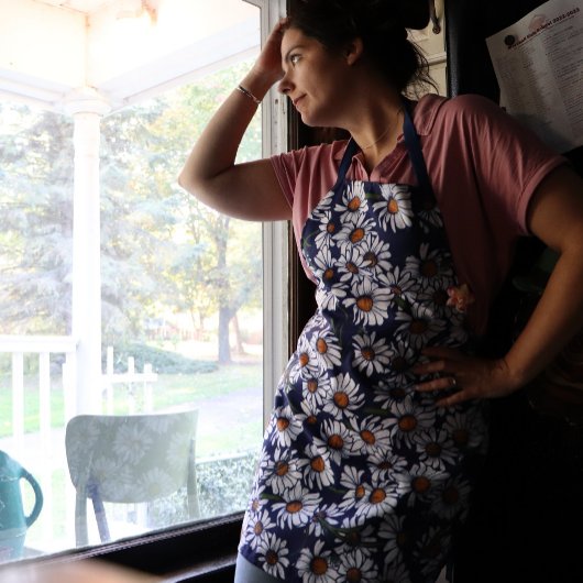 ヴィンテージブルーデイジー エプロン