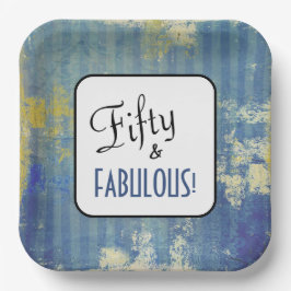 ヴィンテージブルーデニムフィフティ&ファブラス！50歳 ペーパープレート