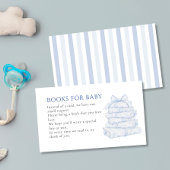 ヴィンテージブルートイルボーイ赤ちゃんシャワーベビー本 エンクロージャーカード