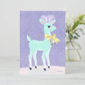 ヴィンテージブルートナカイパーソナライズされたフラットカード シーズンカード (スタンド正面)