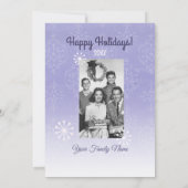 ヴィンテージブルートナカイパーソナライズされたフラットカード シーズンカード (裏面)