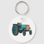 ヴィンテージブルートラクターファームライフ キーホルダー (正面)