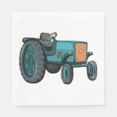 ヴィンテージブルートラクターファームライフ スタンダードランチョンナプキン (正面)