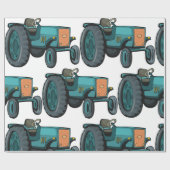 ヴィンテージブルートラクターファームライフ ラッピングペーパー (フラット)