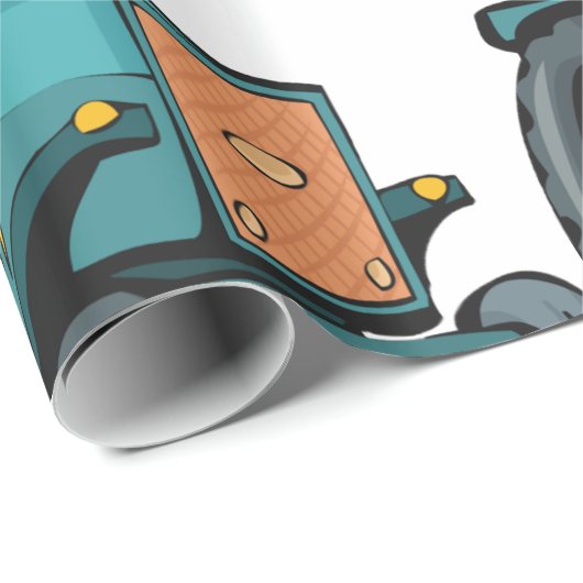 ヴィンテージブルートラクターファームライフ ラッピングペーパー (ロールコーナー)