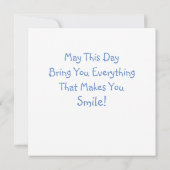 ヴィンテージブルートラックアンドバーン誕生日フラットカード カード (裏面)