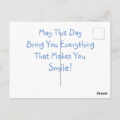 ヴィンテージブルートラックアンドバーン誕生日ポストカード ポストカード (裏面)