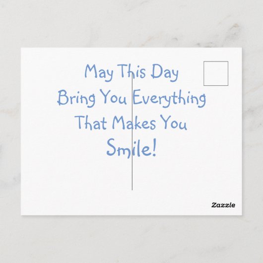 ヴィンテージブルートラックアンドバーン誕生日ポストカード ポストカード (裏面)