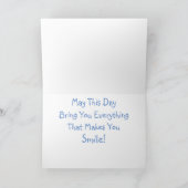 ヴィンテージブルートラックアンドバーン誕生日 カード (内部)