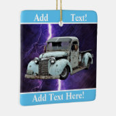 ヴィンテージブルートラックセラミックオーナメント セラミックオーナメント (右)