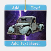 ヴィンテージブルートラックセラミックオーナメント セラミックオーナメント (裏面)