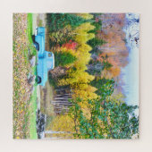 ヴィンテージブルートラックパズル ジグソーパズル (横)