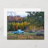 ヴィンテージブルートラック感謝ポストカード ポストカード (正面/裏面)