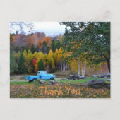 ヴィンテージブルートラック感謝ポストカード ポストカード (正面)