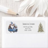 ヴィンテージブルートラック格言ホリデーカスタムアドレス ラベル (インサイチュ)