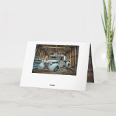 ヴィンテージブルートラック素朴バーン サンキューカード (裏面)