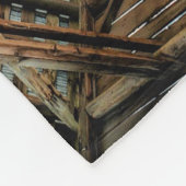 ヴィンテージブルートラック素朴バーン フリースブランケット (角)