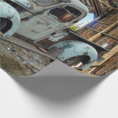 ヴィンテージブルートラック素朴バーン ラッピングペーパー (角)