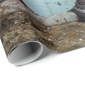 ヴィンテージブルートラック素朴バーン ラッピングペーパー (ロールコーナー)