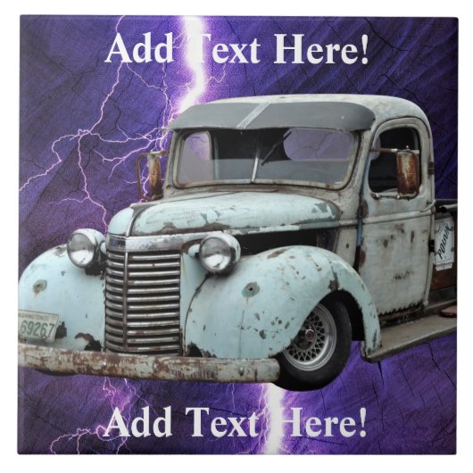 ヴィンテージブルートラック タイル (正面)