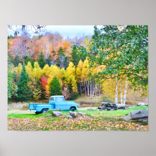 ヴィンテージブルートラック ポスター