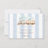 ヴィンテージブルートレイン二歳の誕生日 サンキューカード (正面)